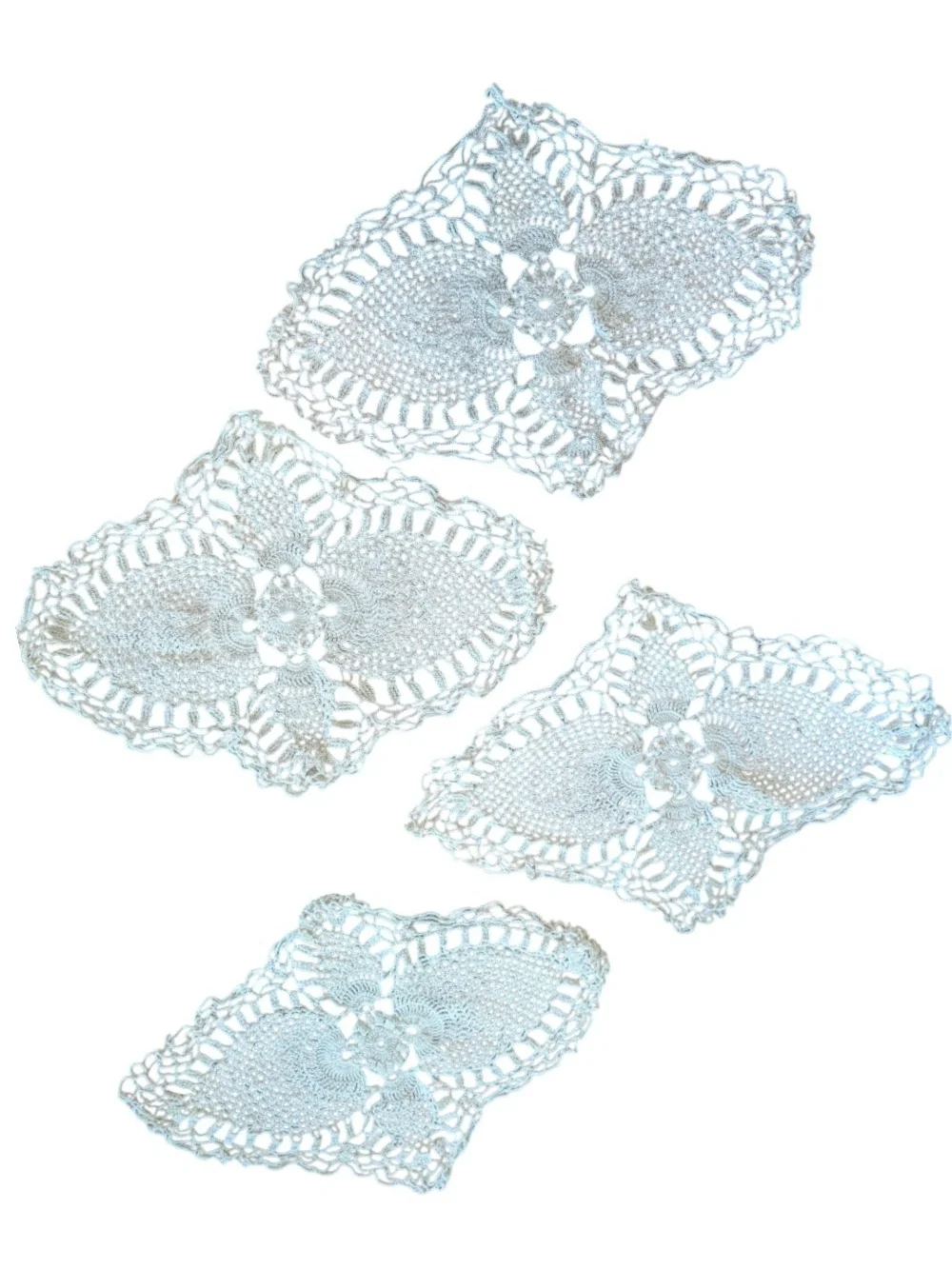 Lace Crochet Floral Appliqué - Set Of 4